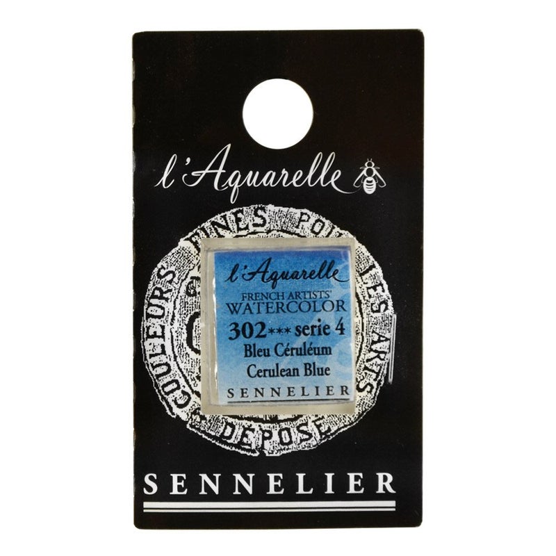 SENNELIER L'Aquarell French Watercolor Half Pan Replacement, Cerulean Blue - Image 1
